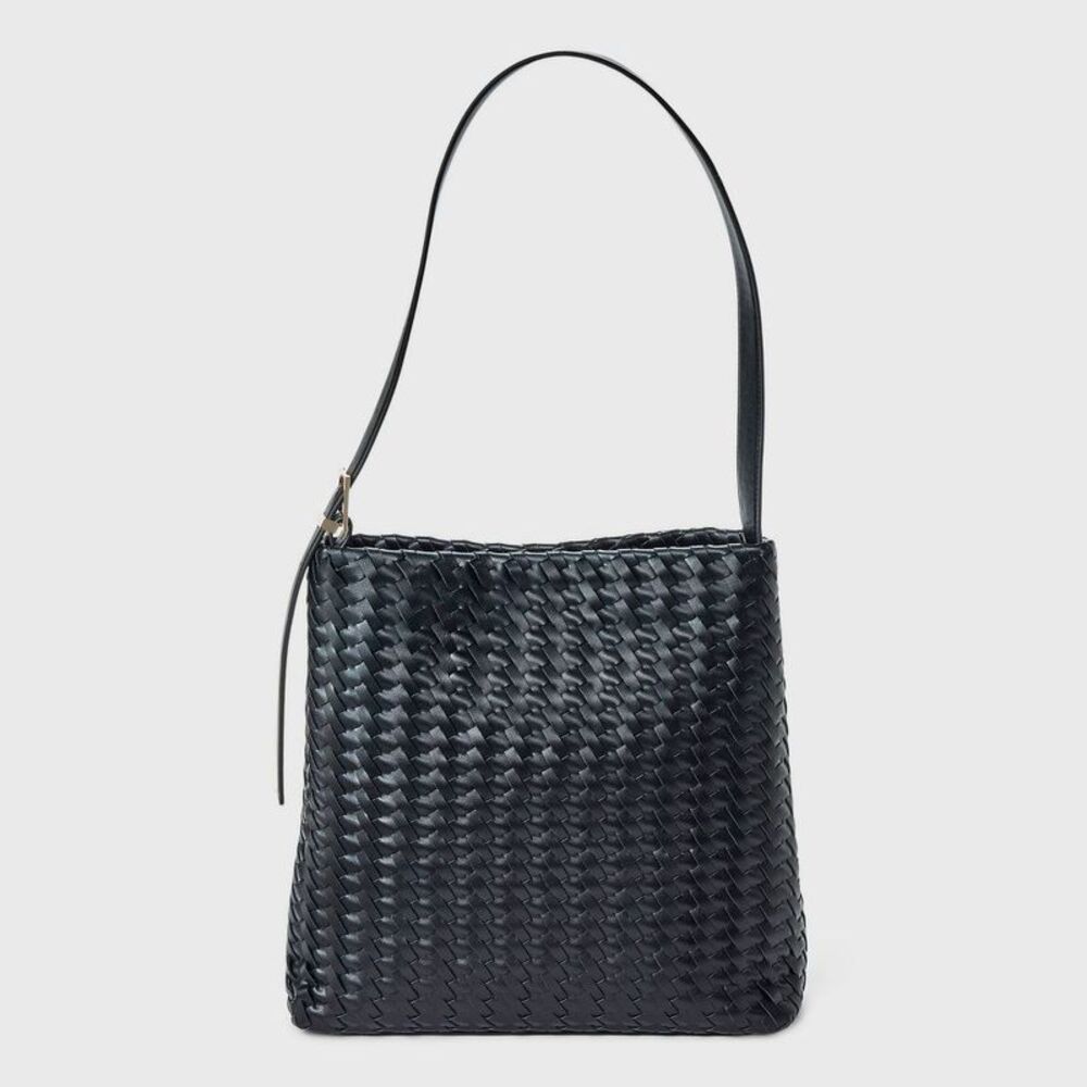 Woven Bucket Bag - A New Day Black